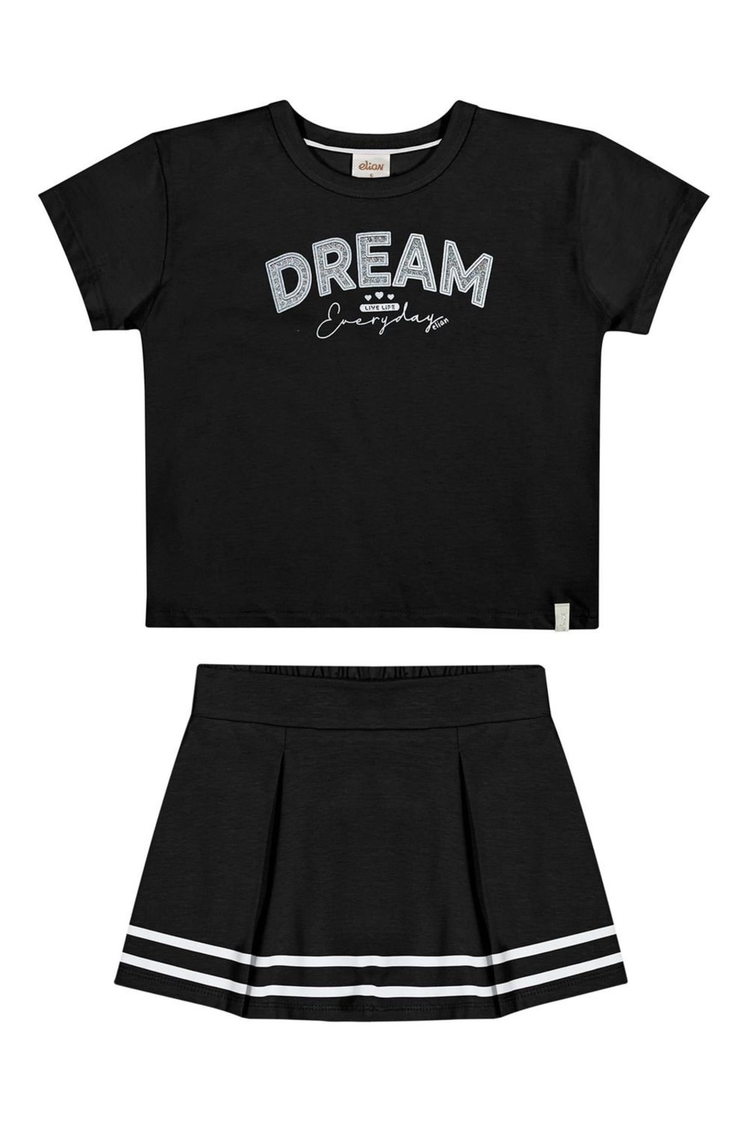Infantil - Conjunto Curto Menina Dream Elian Preto