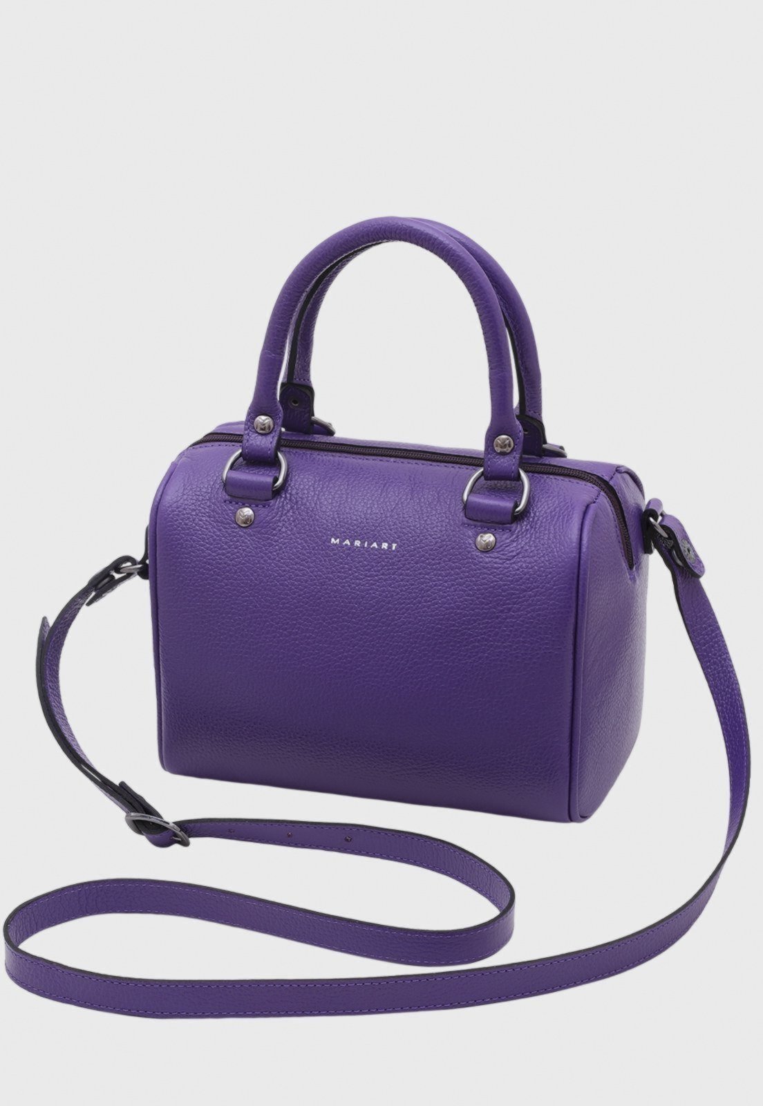 Bolsa Transversal Couro Mariart Iguaçu Blueberry