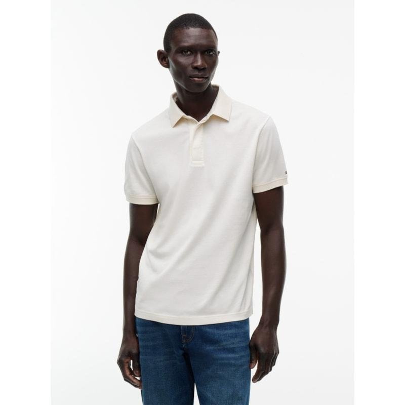 Polo Regular com Vista Oculta Off-white