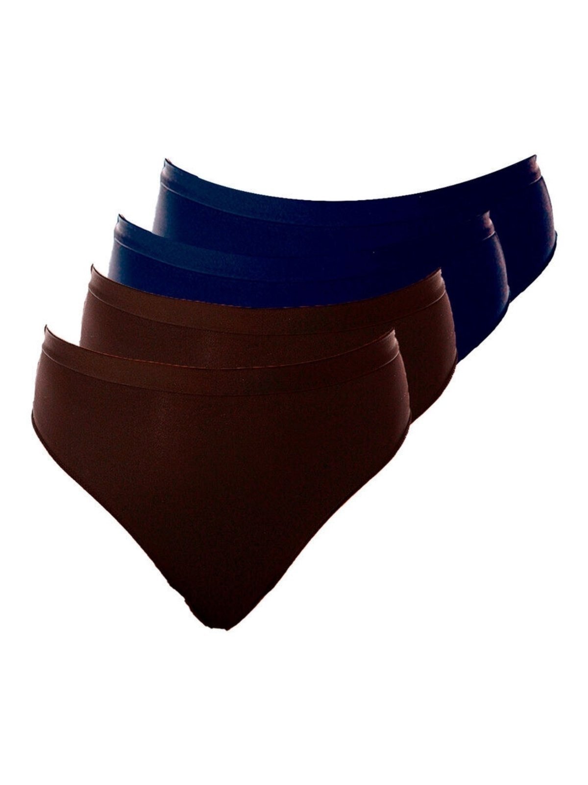 Vista 2 Kit com 4 Calcinhas Alta Pele de Seda Demillus 26826 bege Demillus bege