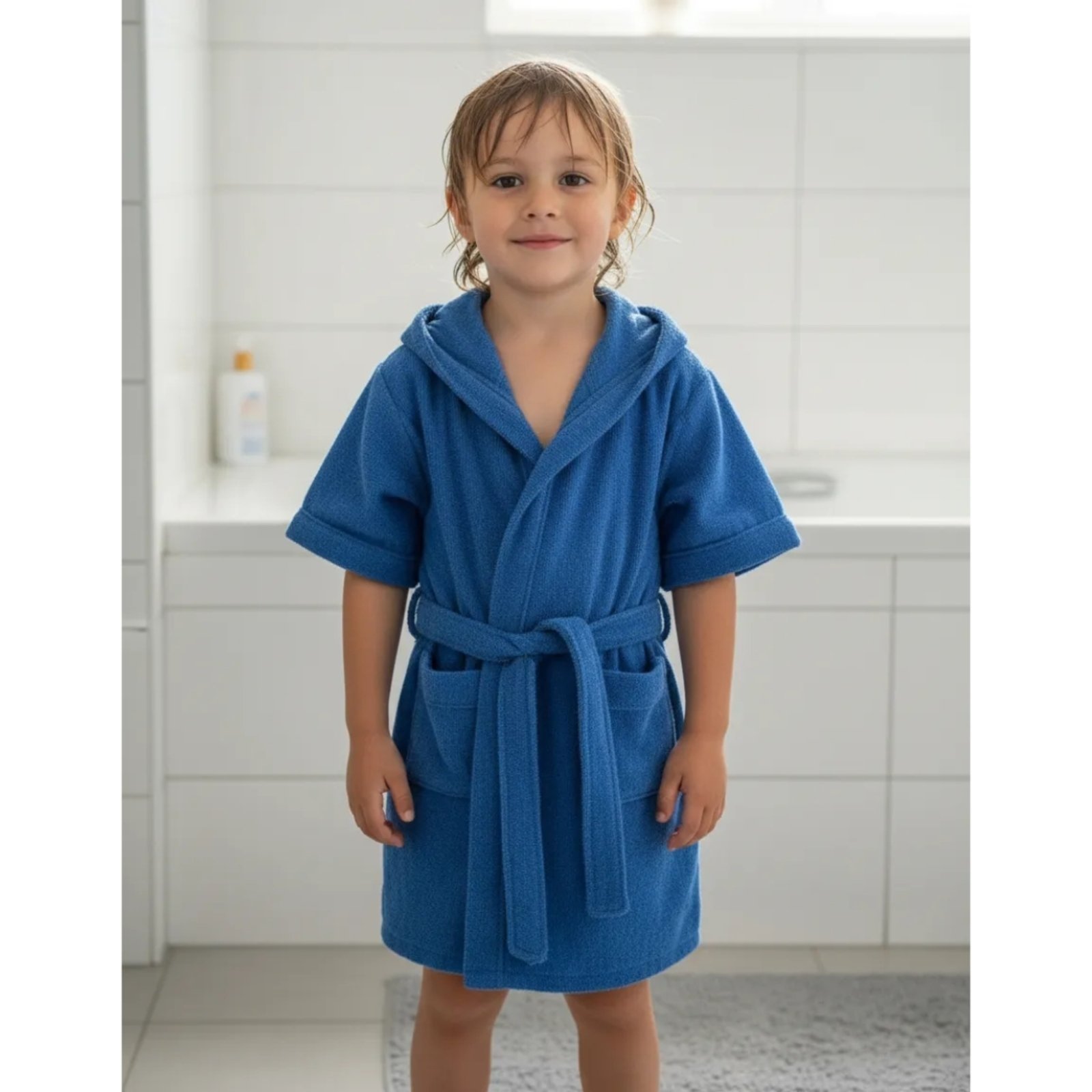 Roupao Cavhome Atoalhado Azul