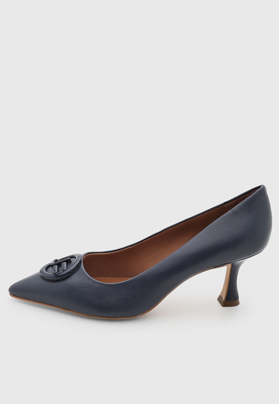 Scarpin Feminino Jorge Bischoff Couro Bico Fino Azul