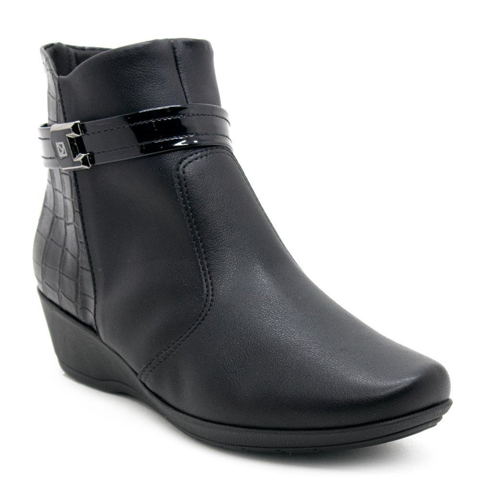 Bota Cano Curto Feminina Piccadilly 143194-1 Preta