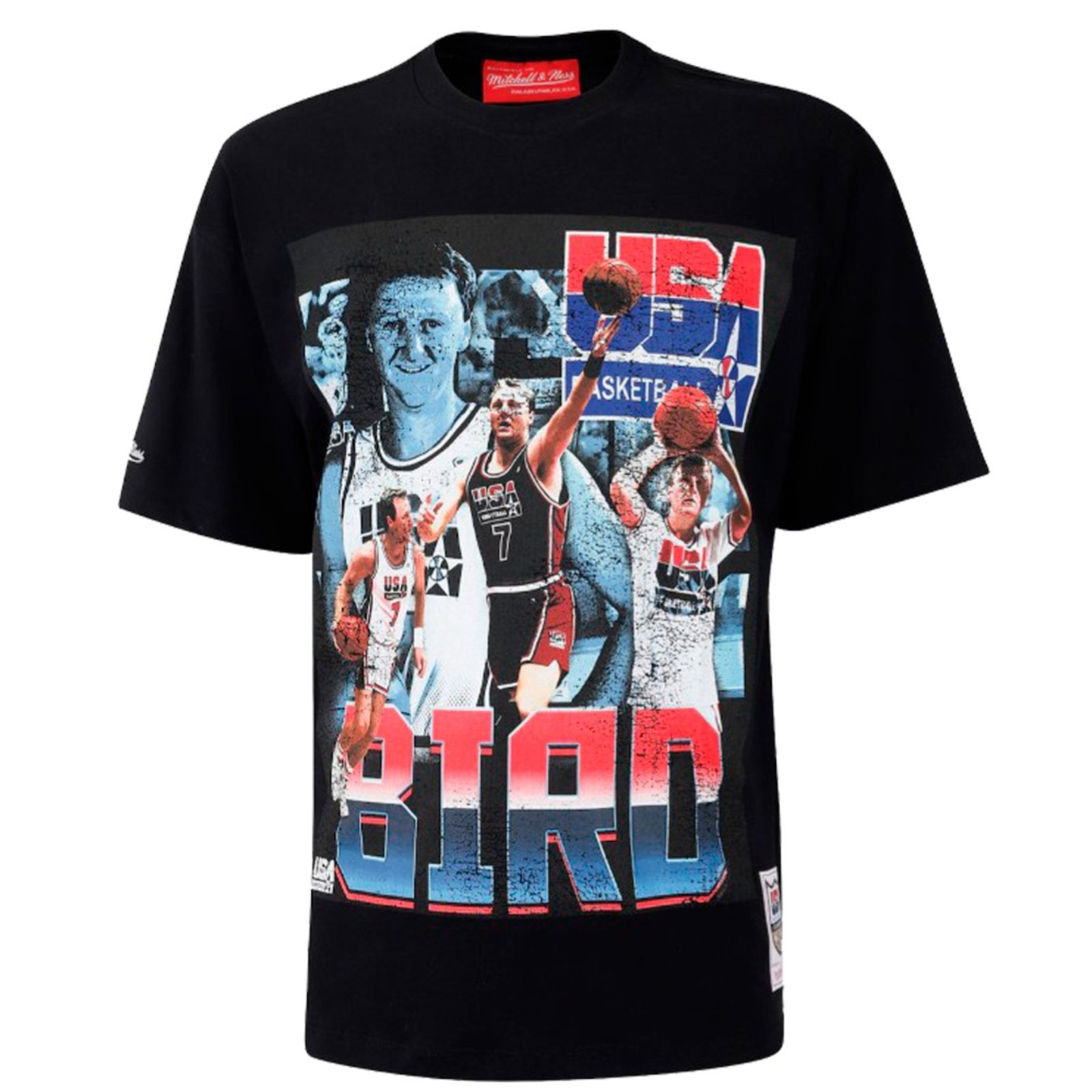 Camiseta Mitchell & Ness Masculina Larry Bird Team USA Preto