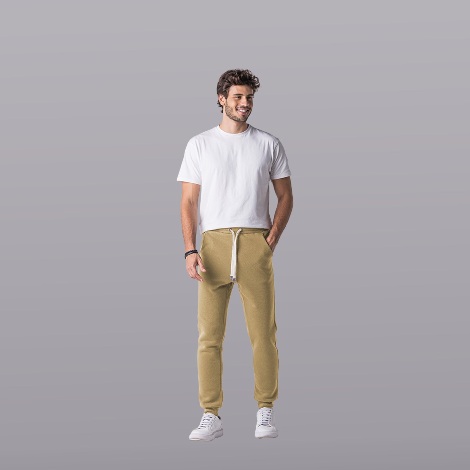 Calça Moletom Masculina Zune BEGE