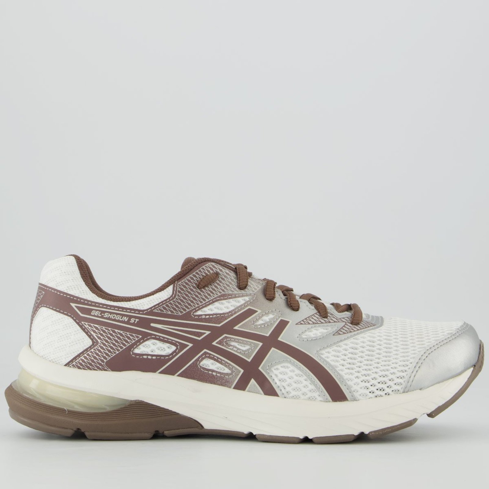 Tênis Asics Gel Shogun ST Branco e Marrom