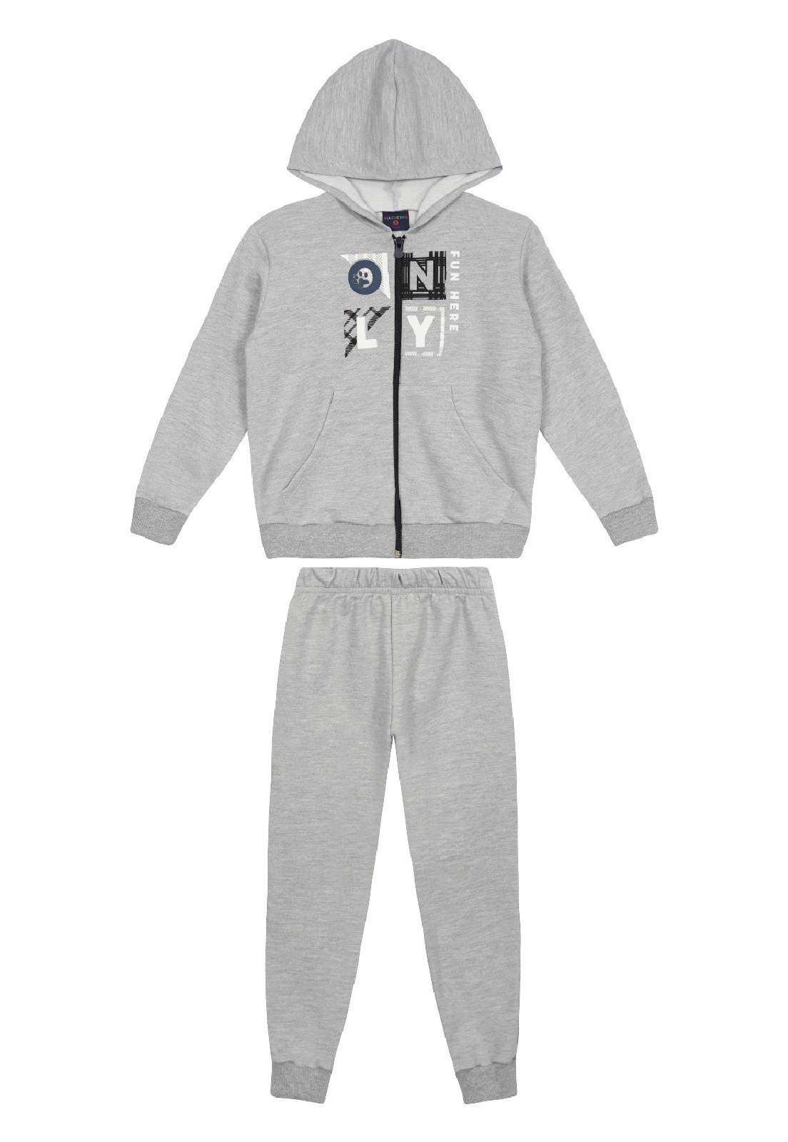 Infantil - Conjunto para Menino de Jaqueta e Calça Guloseima Cinza