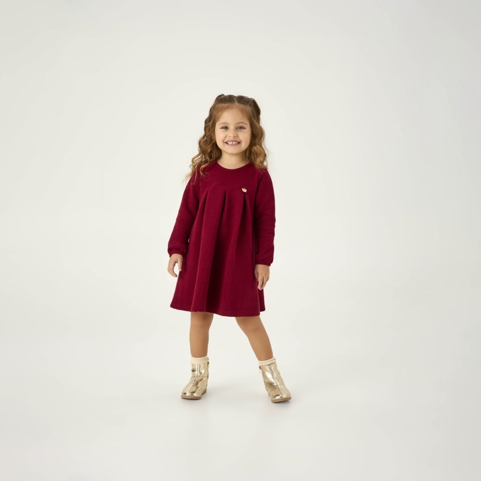 Infantil - Vestido Vermelho Primeiros Passos Pulla Bulla Menina - 55221-1085