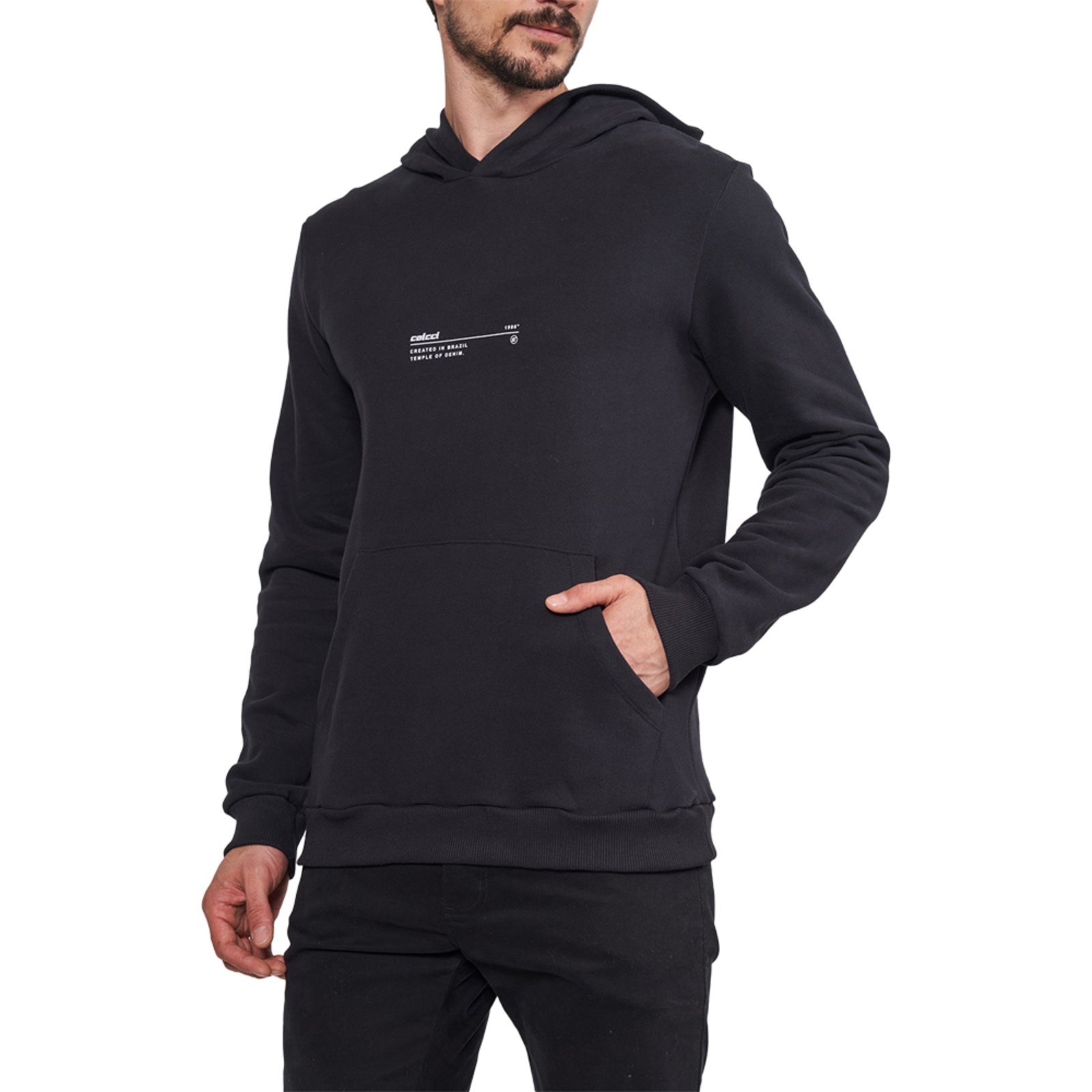 Vista 2 Moletom Colcci Temple In24 Masculino preto Colcci preto
