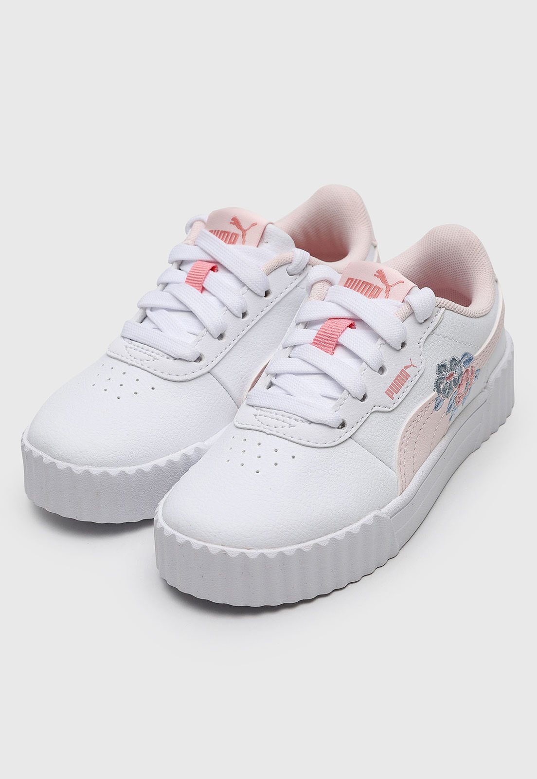 Infantil - Tênis Puma Carina 3.0 Floral Branco