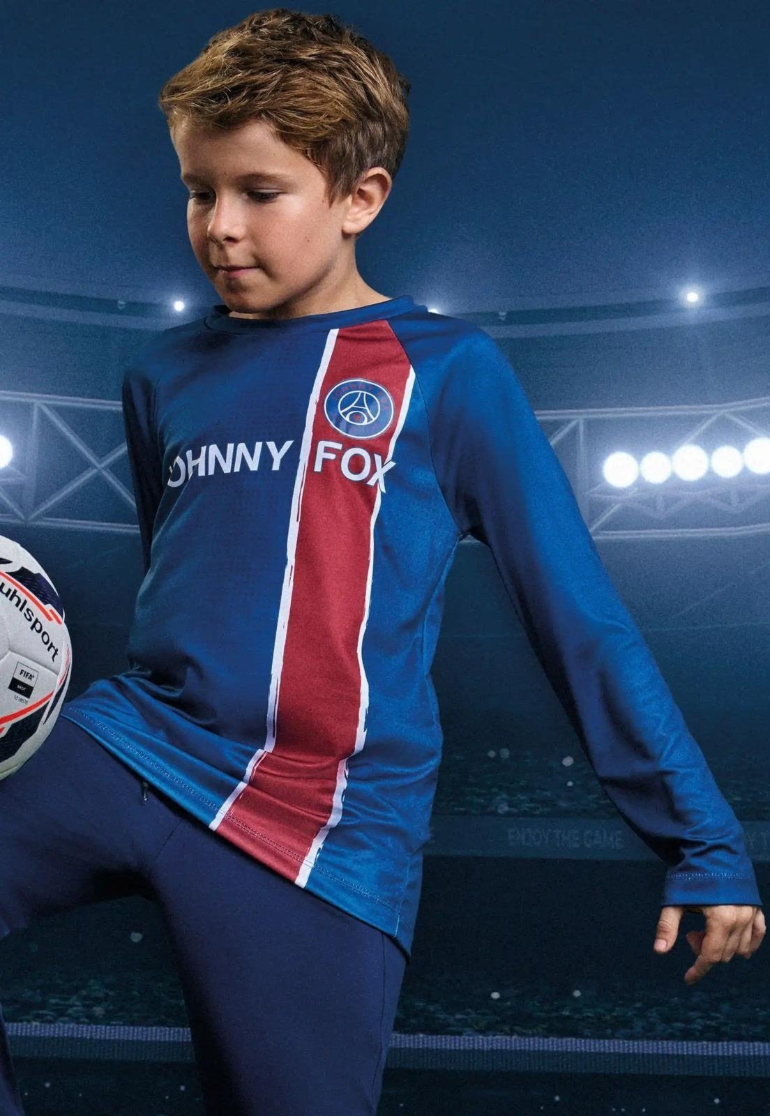 Infantil - Camiseta Futebol Manga Longa Dryfit Menino Jhonny Fox 10 Unico