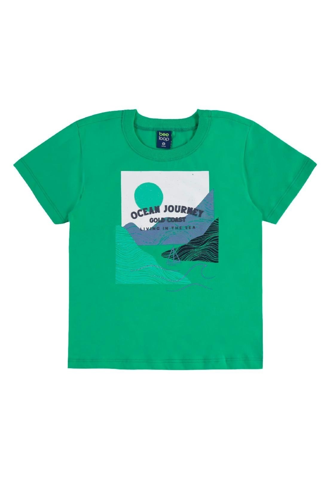 Vista 3 Infantil - Conjunto Regata e Bermuda Bee Loop bege Bee Loop bege