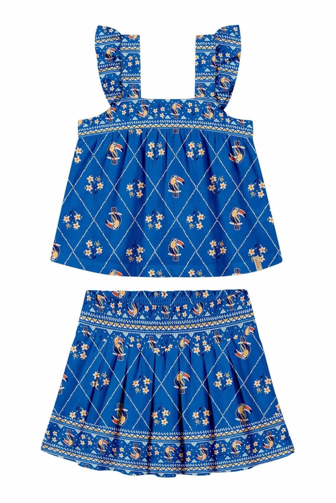 Infantil - Conjunto Menina Cantarim Tucanos Elian Azul