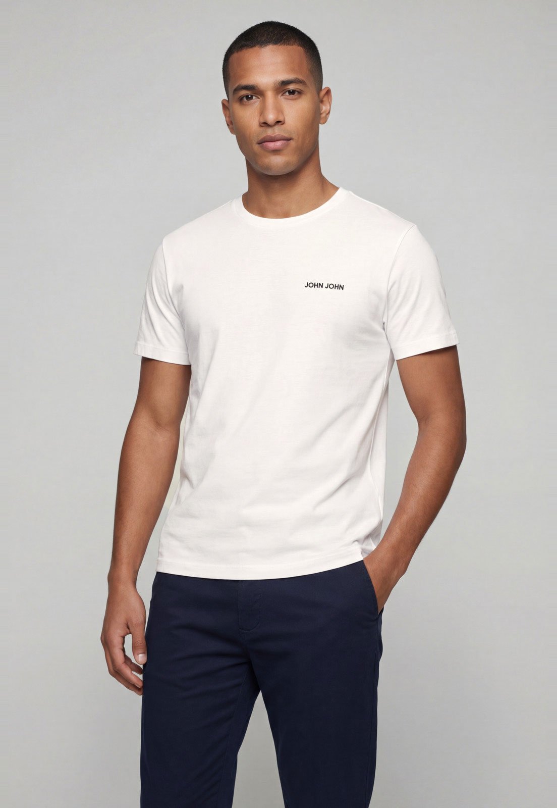 Camiseta Masculina John John Logo Branca