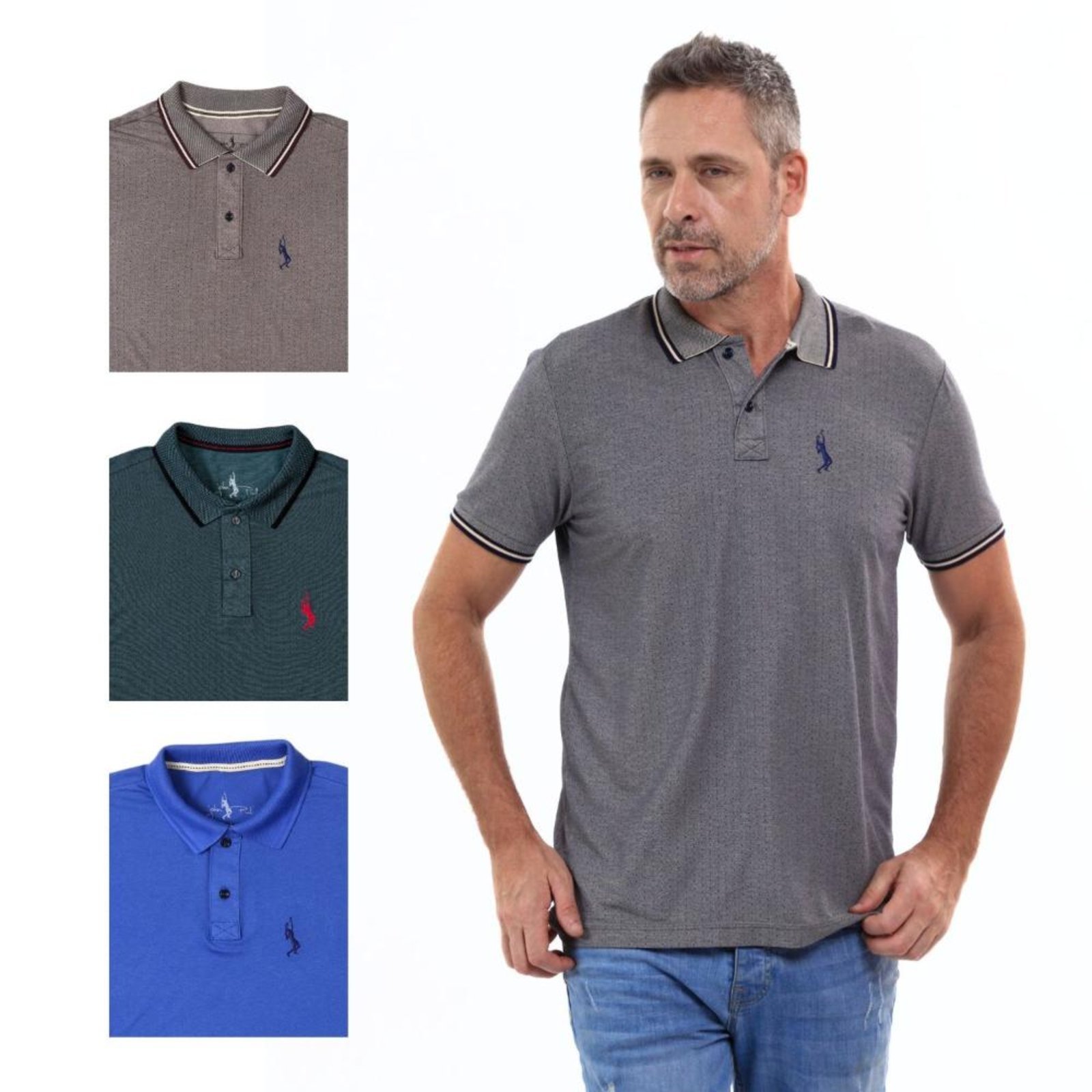 Kit 4 Camisa Polo Masculina Elegante Dia a Dia Piquet