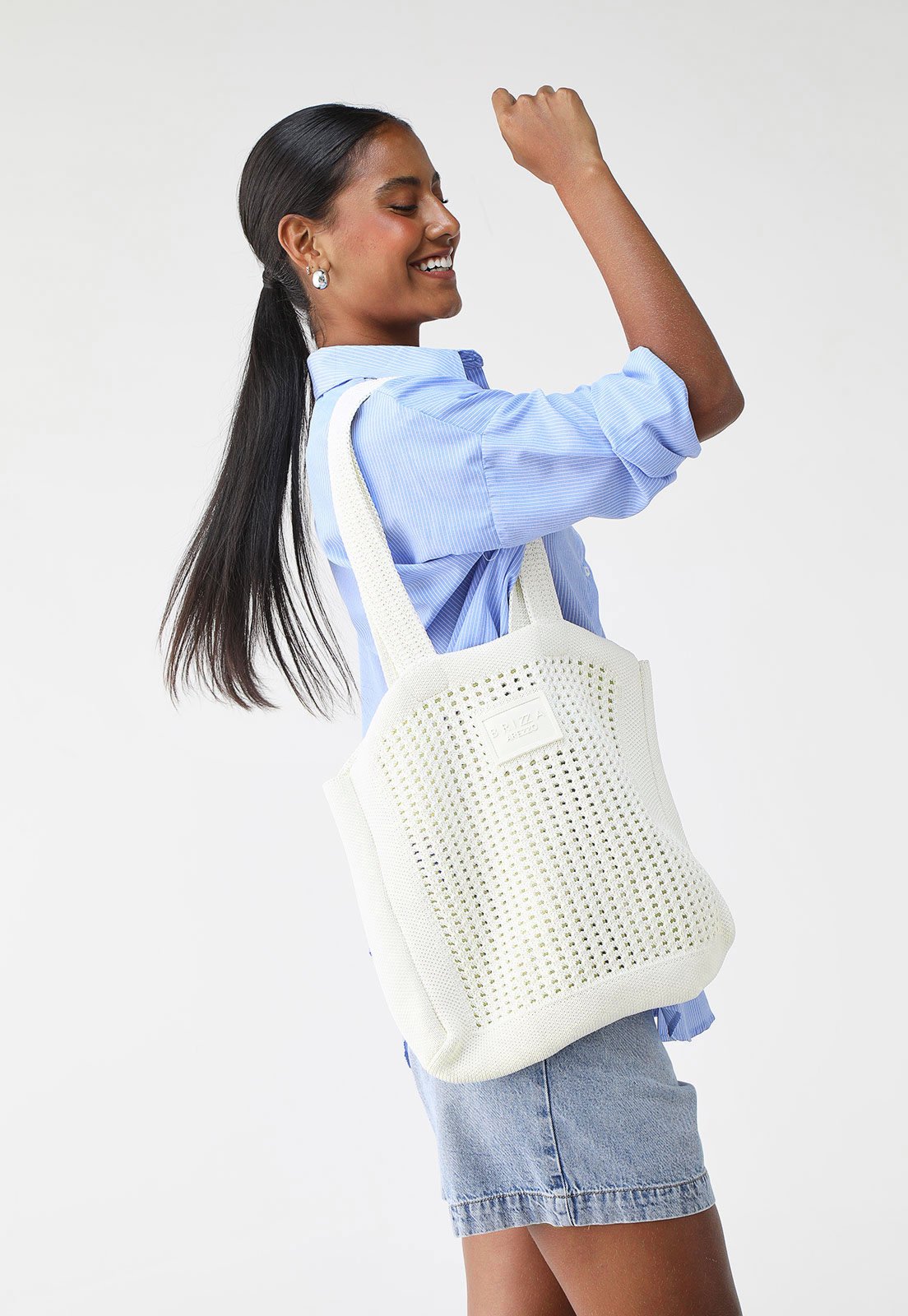 Bolsa Brizza Arezzo Croche Branca