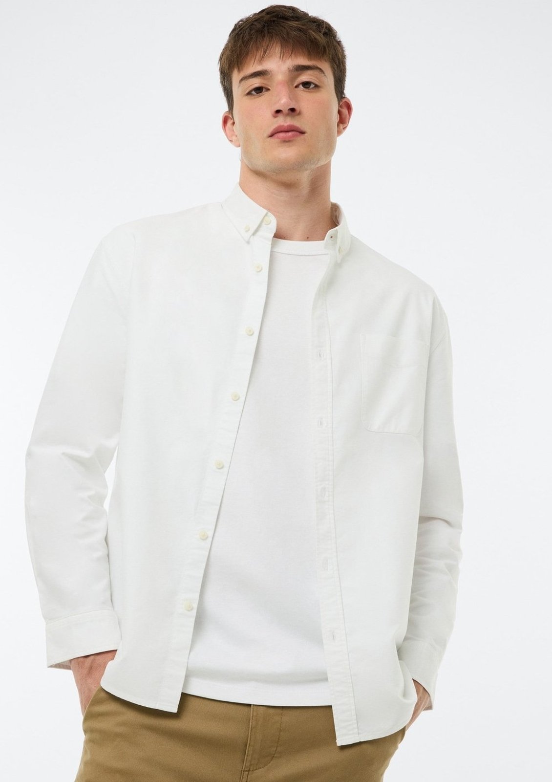 Camisa Masculina Oxford Manga Longa Hering