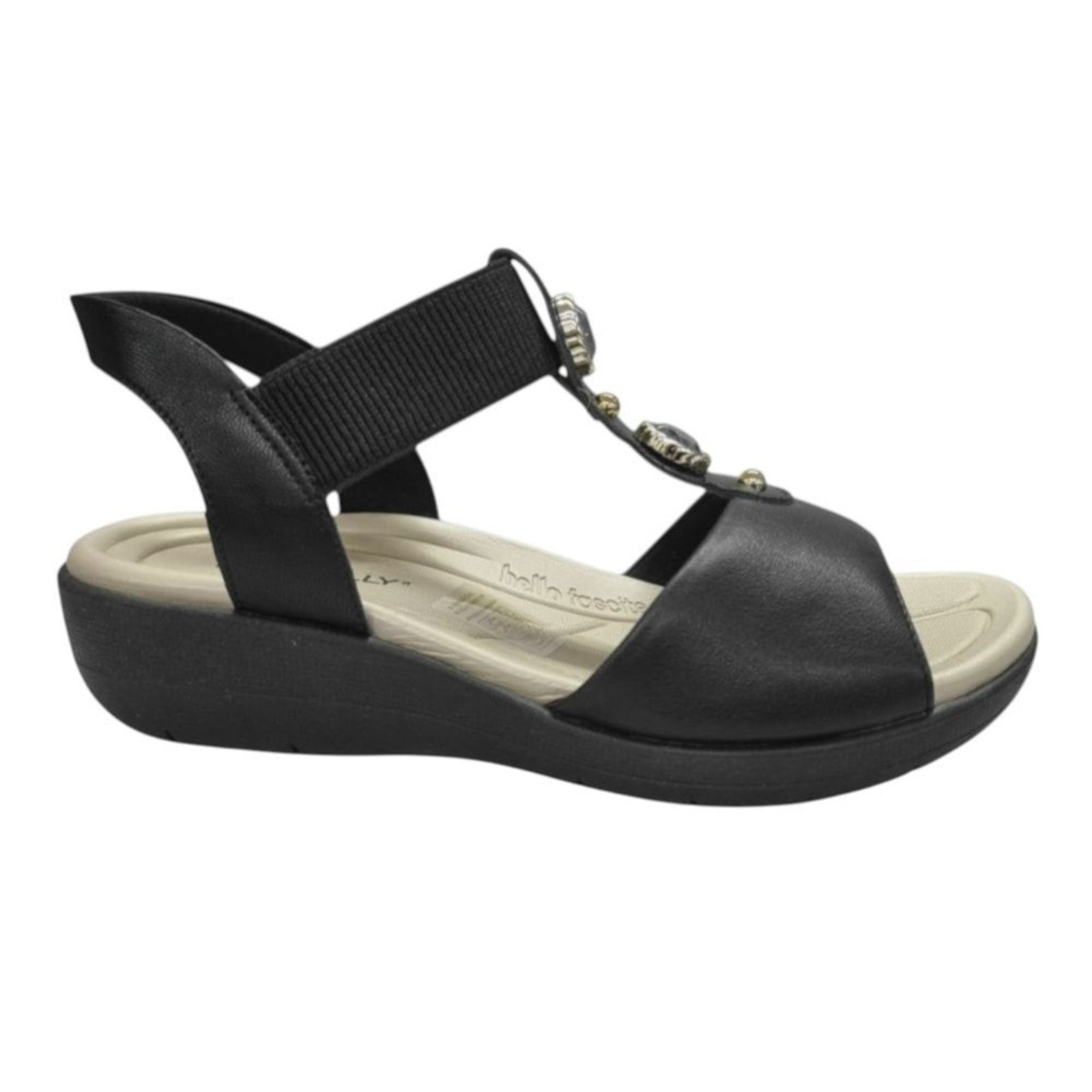 Sandália Piccadilly Camila Salto Anabela Feminino – Preto – piccadilly