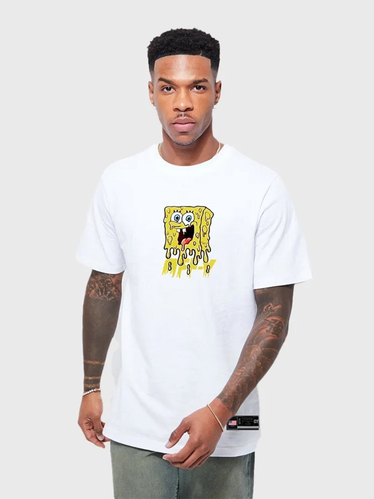 Camiseta Oversized Streetwear Off-Y Esponge bob