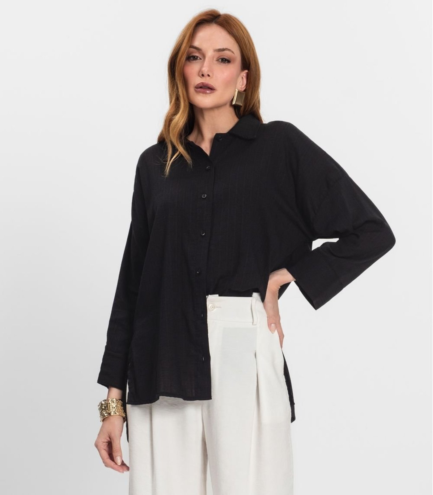 Camisa Feminina Manga Longa Endless Preto