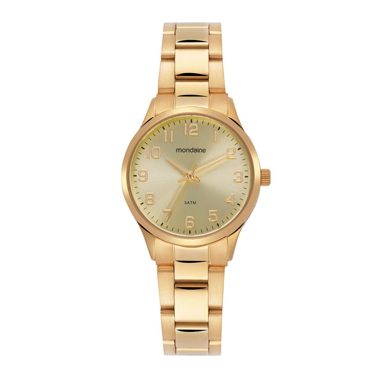 Relógio Mondaine Feminino Analógico Dourado Mondaine