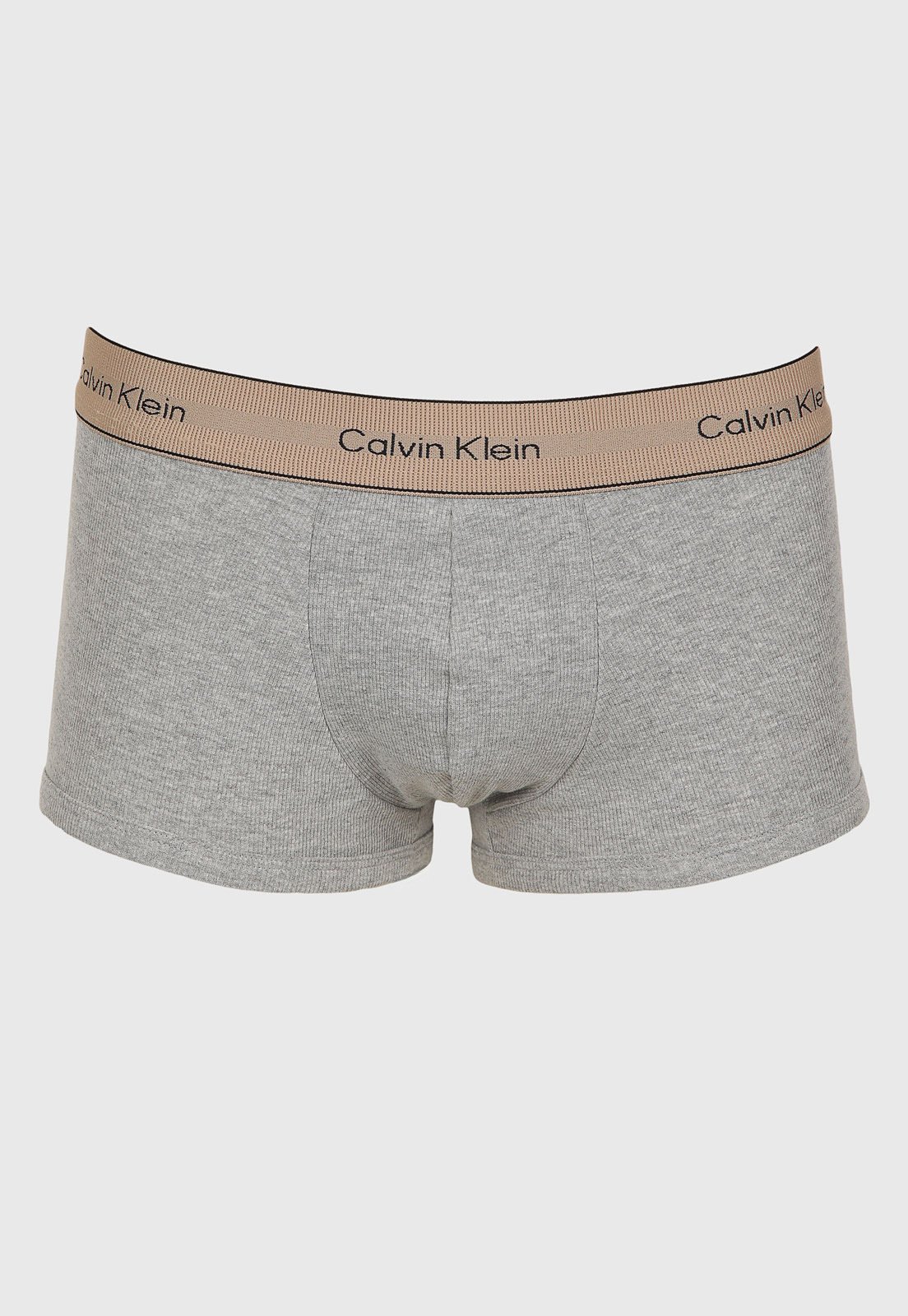 Cueca Boxer Calvin Klein Underwear Cintura Baixa Cinza
