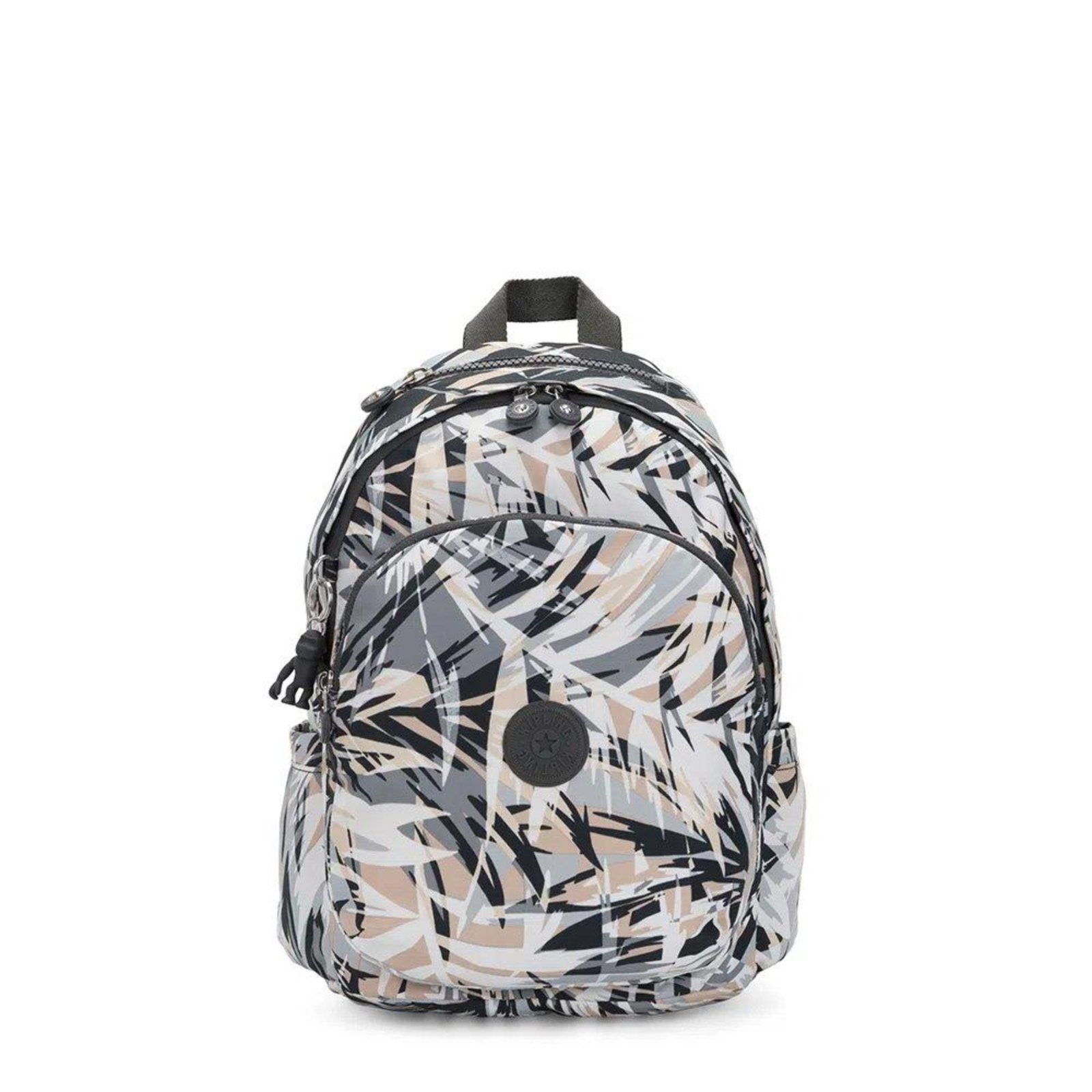 Vista 2 Mochila Kipling Delia 16L Estampado Urban Palm Bege Kipling incolor