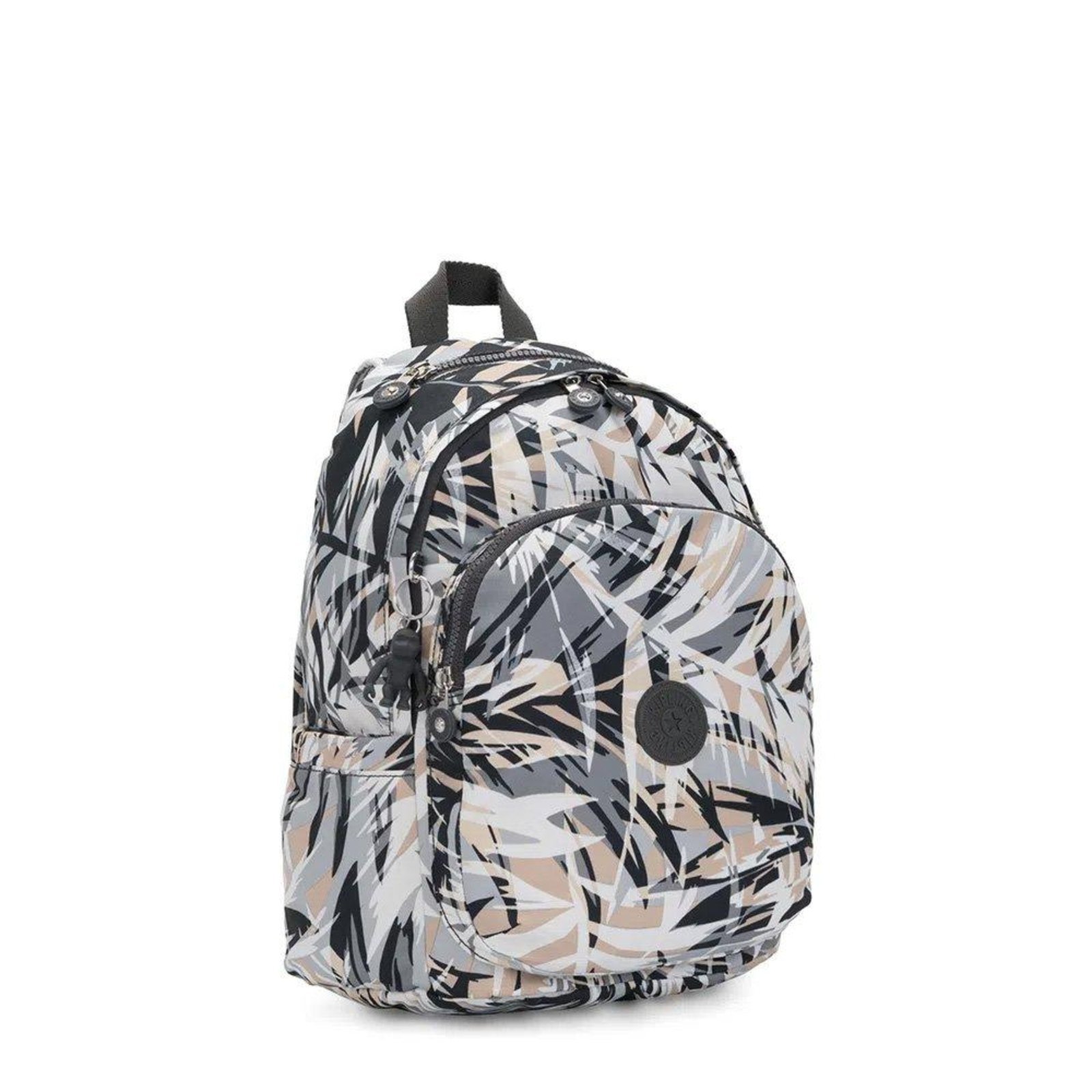 Vista 3 Mochila Kipling Delia 16L Estampado Urban Palm Bege Kipling incolor