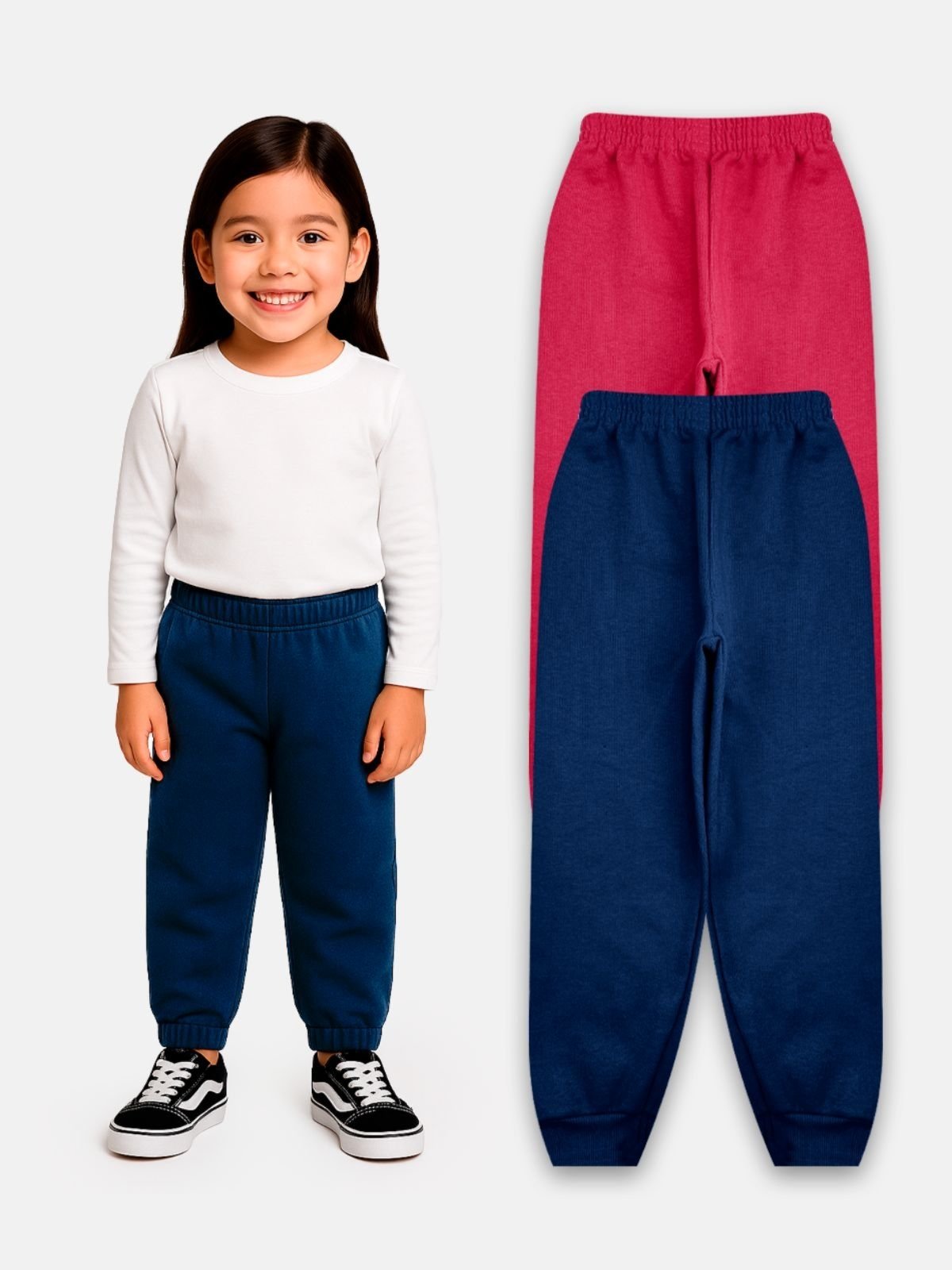 Infantil - Kit 2 Calça Moletom Peluciado Menina