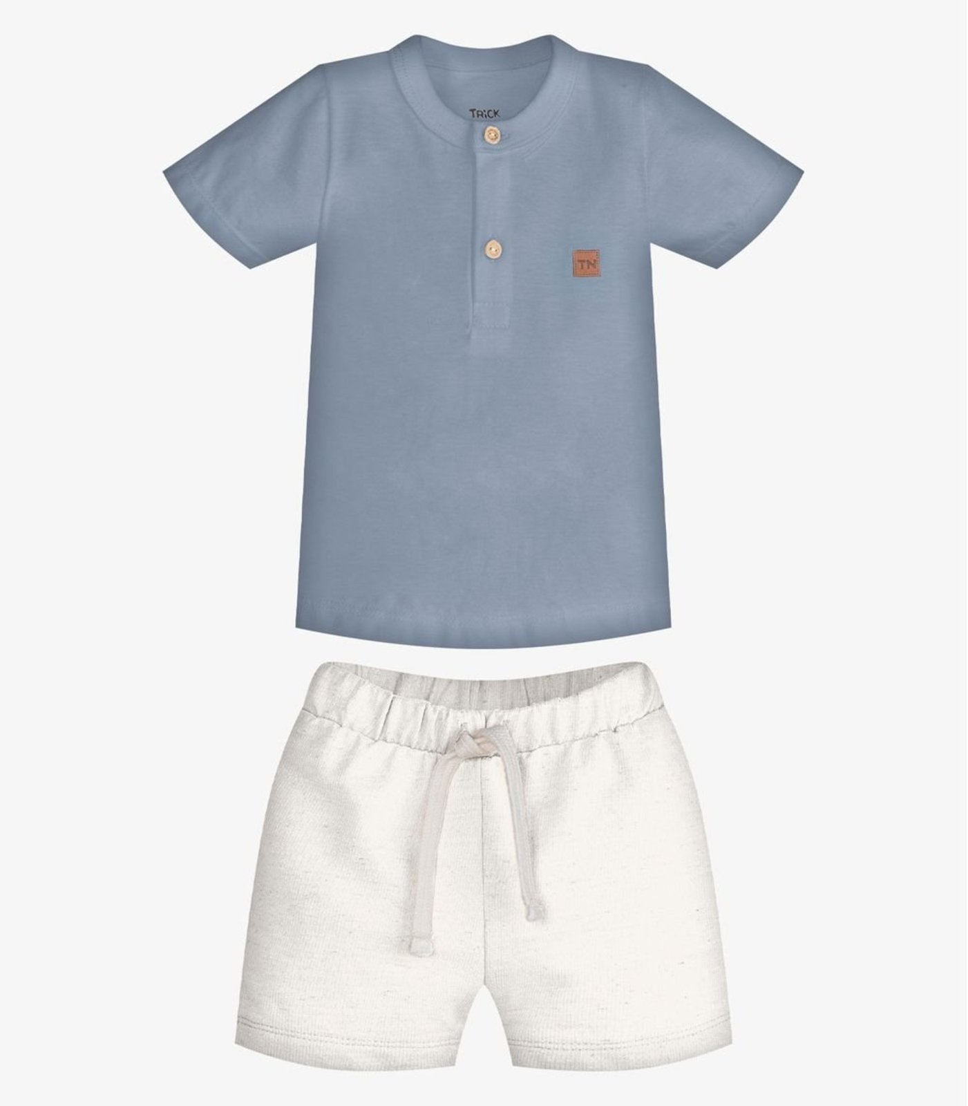 Infantil - Conjunto Camiseta Com Bermuda Trick Nick Azul