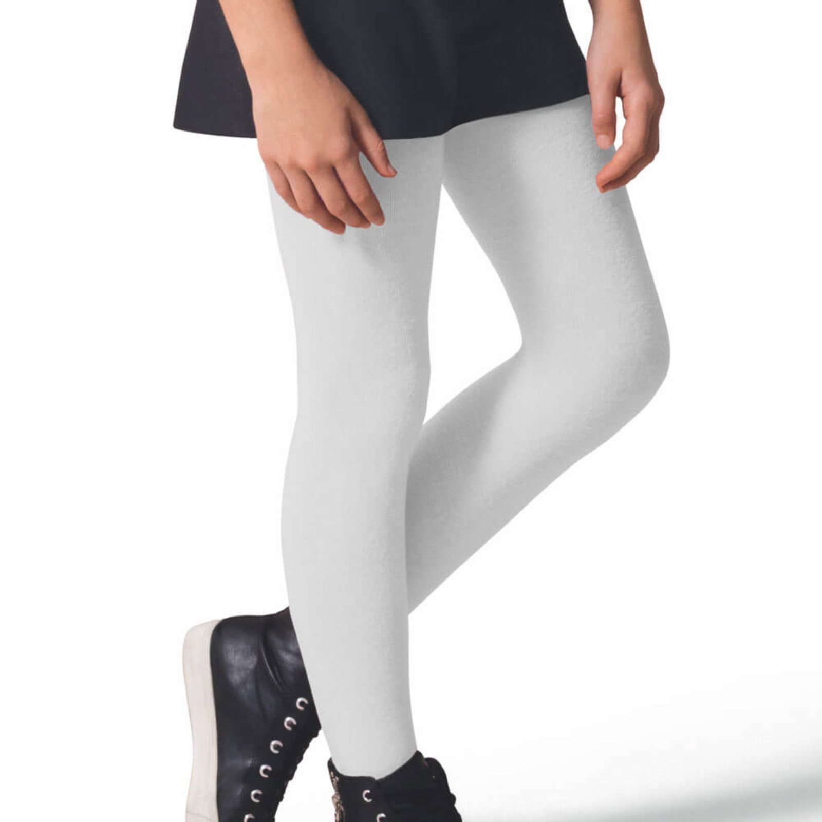 Infantil - Meia Calça Canelada Fio 80 Selene 9555-002 - Branco