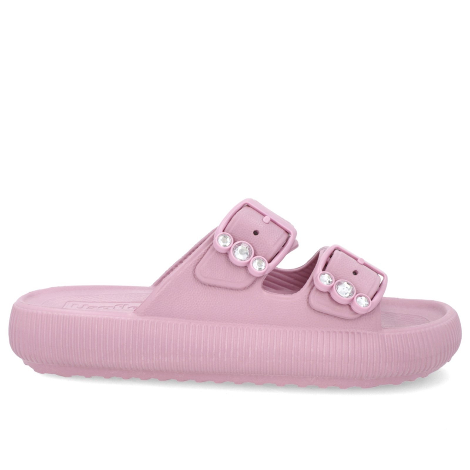 Chinelo Slide Usaflex Poofy Plataforma Feminino Rosa Bale-004