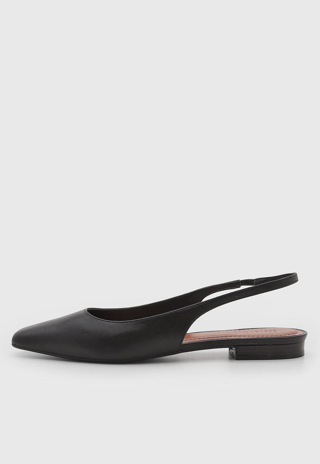 Sapatilha Feminina Santa Lolla Slingback Couro Preta