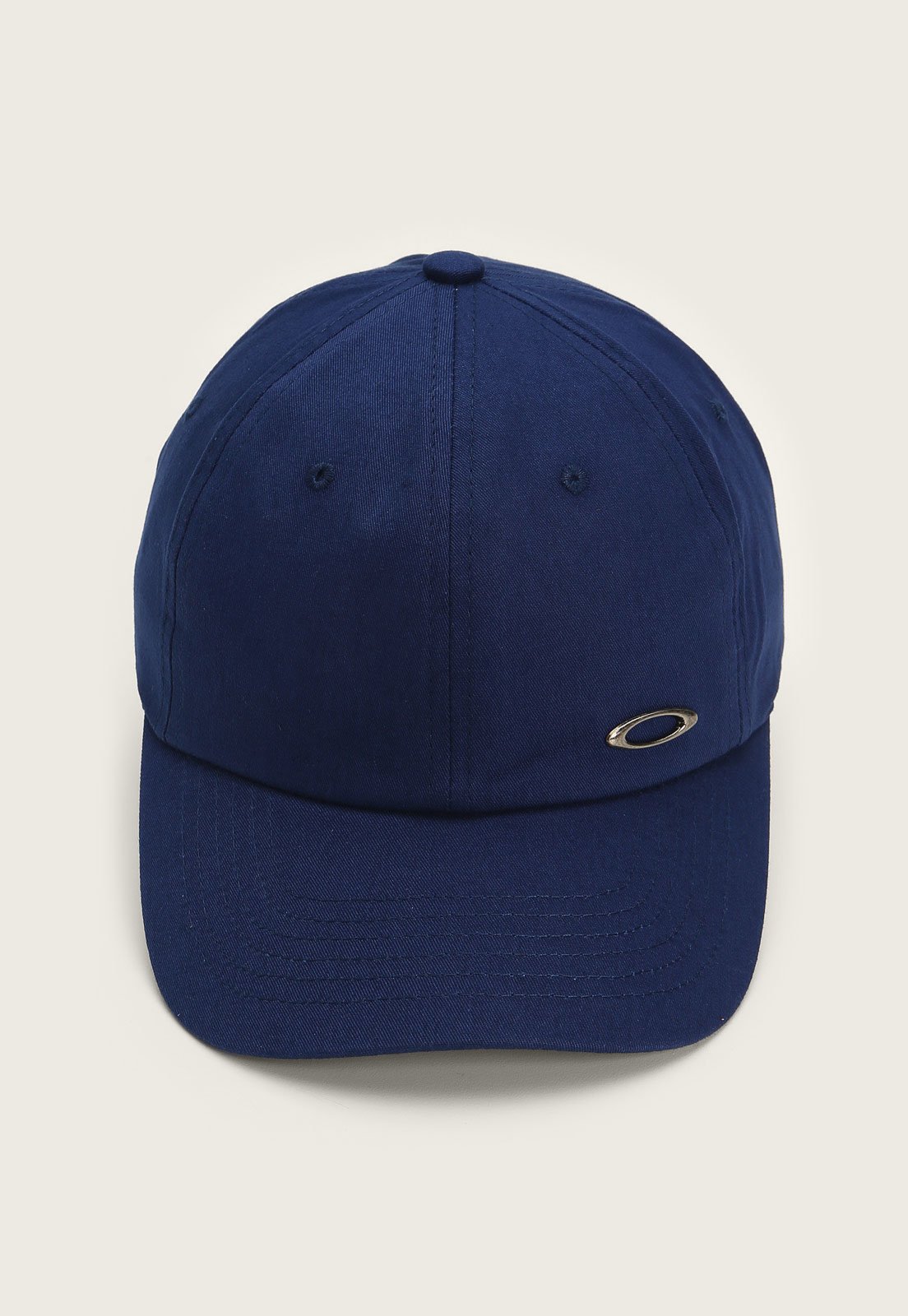 Boné Aberto Oakley Aba Curva Mod Ellipse Metal 6 Panel Hat Azul-Marinho