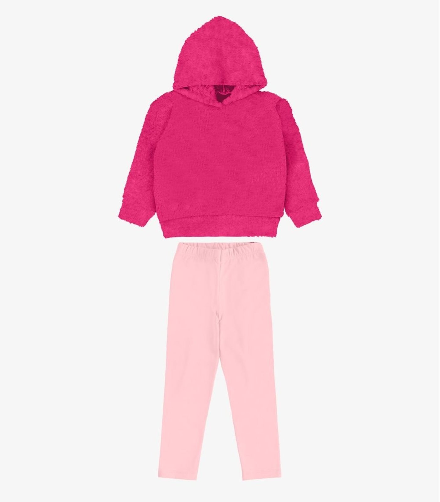 Infantil - Conjunto Blusão Com Legging Menina Rovi Rosa