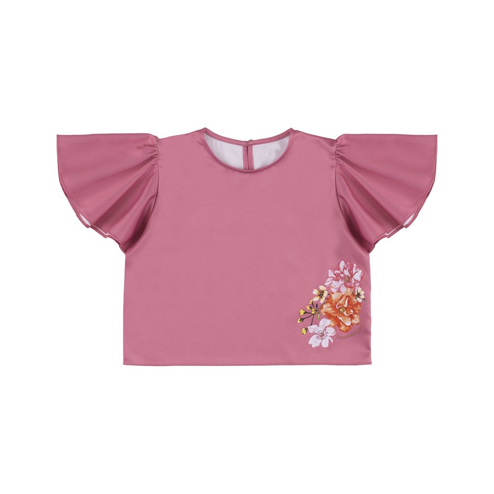 Infantil - Blusa Shine Cetim Menina Lilica Ripilica