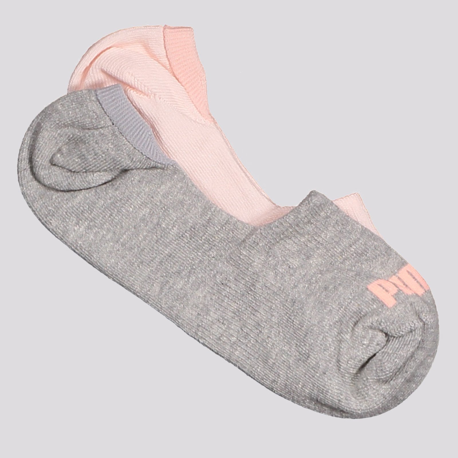 Kit Meia Puma Invisível 2 Pares Feminina Cinza e Rosa