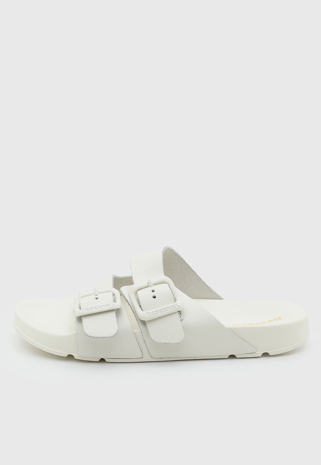 Chinelo Masculino Reserva Couro Duas Tiras Branco
