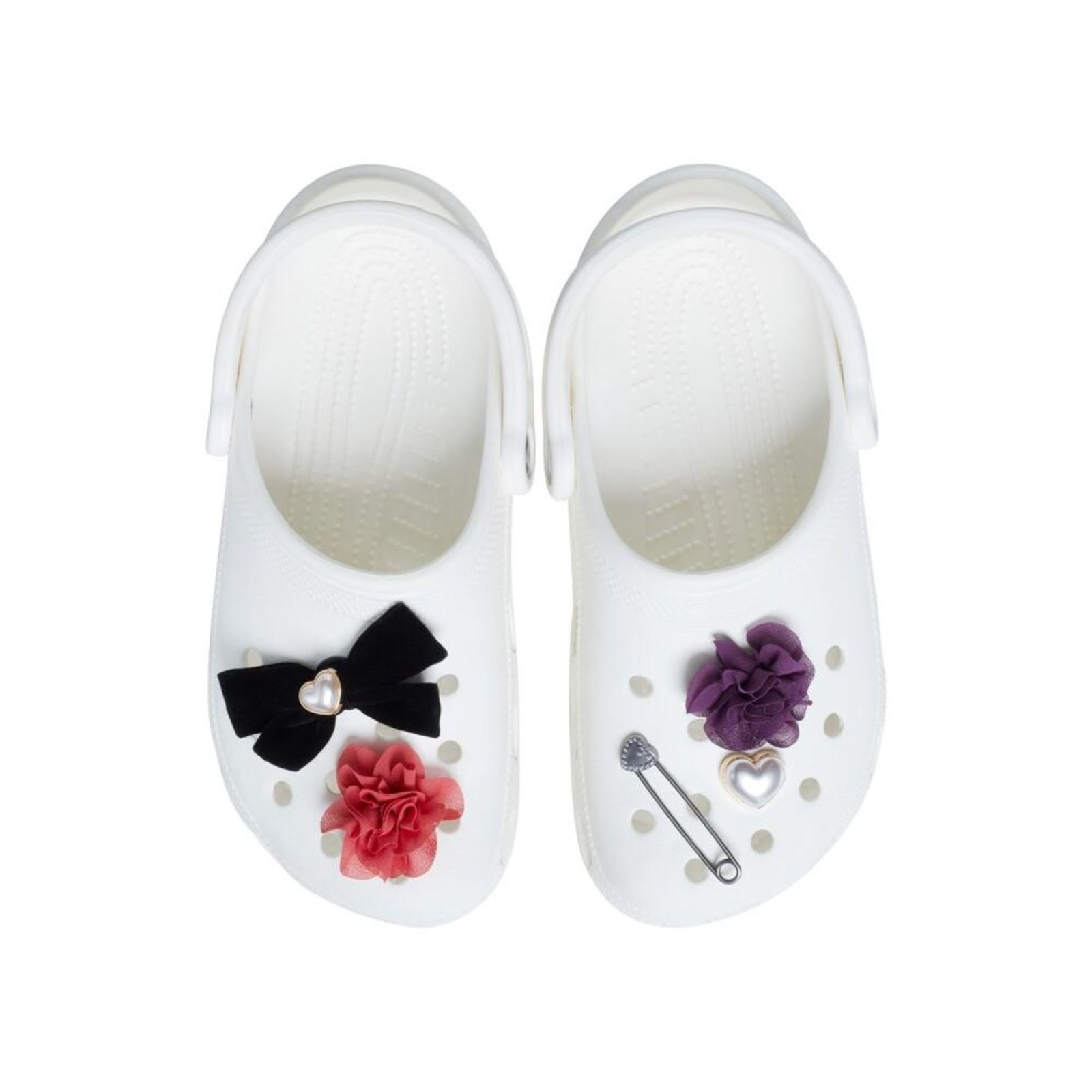 Vista 3 Infantil - Jibbitz™ Flores e Pérolas Pack com 5 Peças Crocs branco
