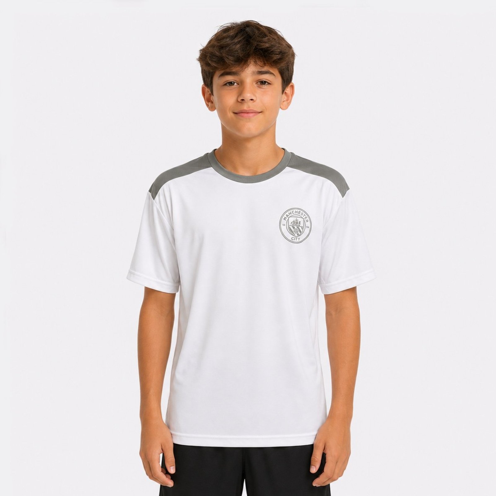 Camisa Manchester City Medlock Juvenil Branca