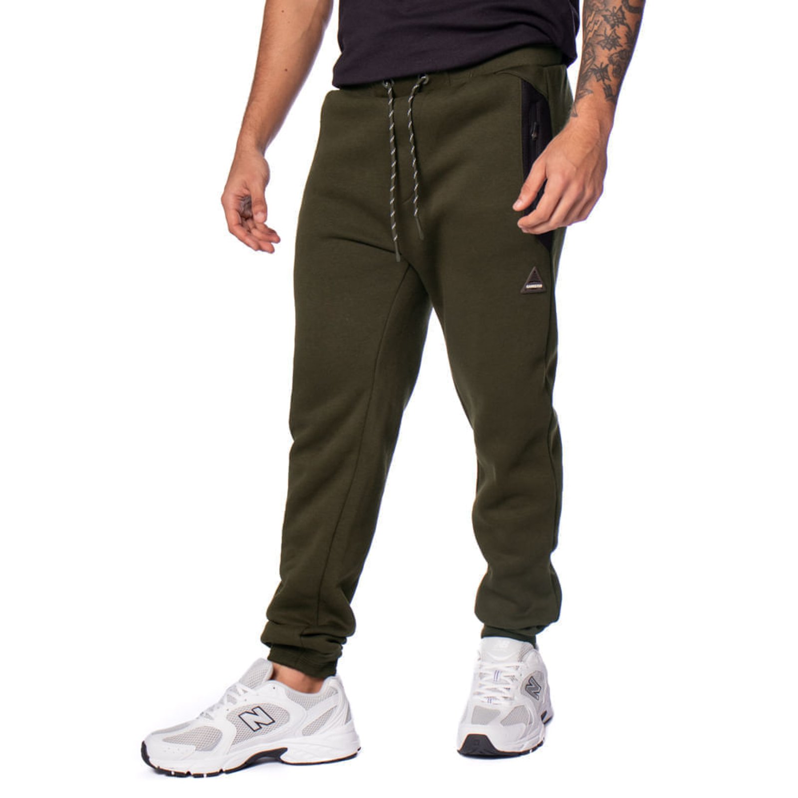 Calça Masculina Gangster Jogger Moletom Esportiva Musgo