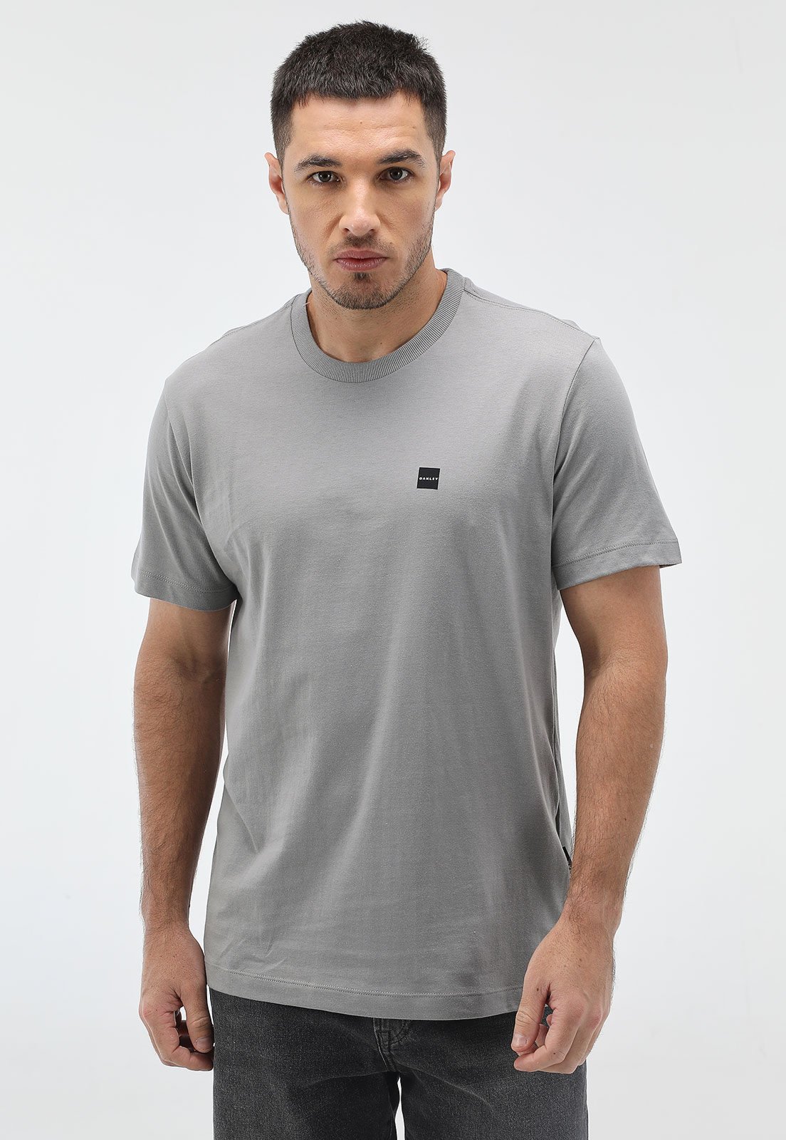Camiseta Oakley Reta Mod Patch Cinza