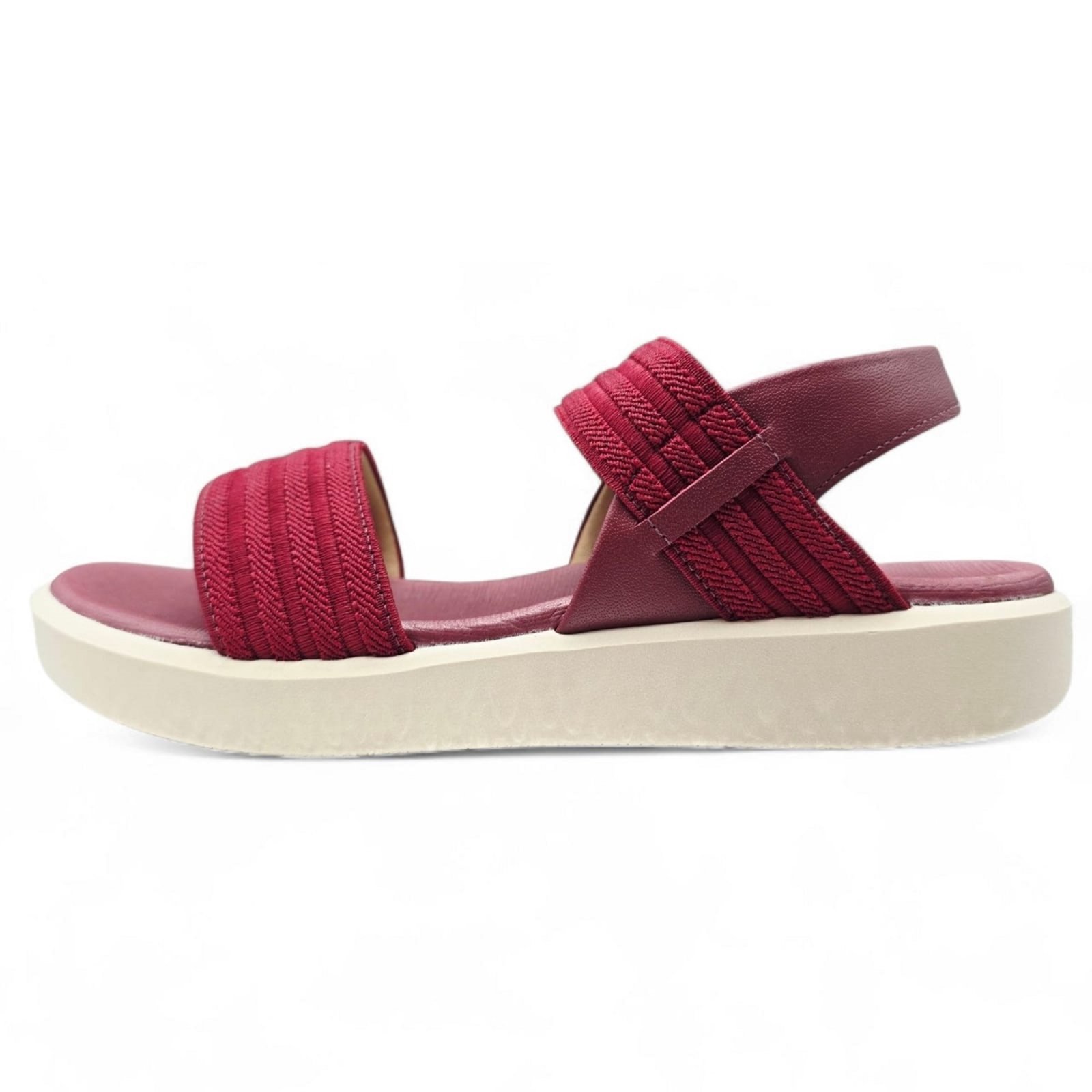 Sandália Usaflex Plataforma com Ajuste Elástico Confortável Vermelho