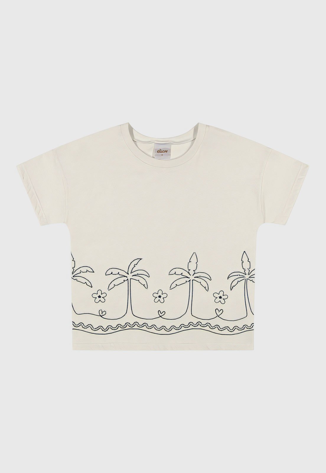 Infantil - Blusa Elian Floral E Folhagem Off-White