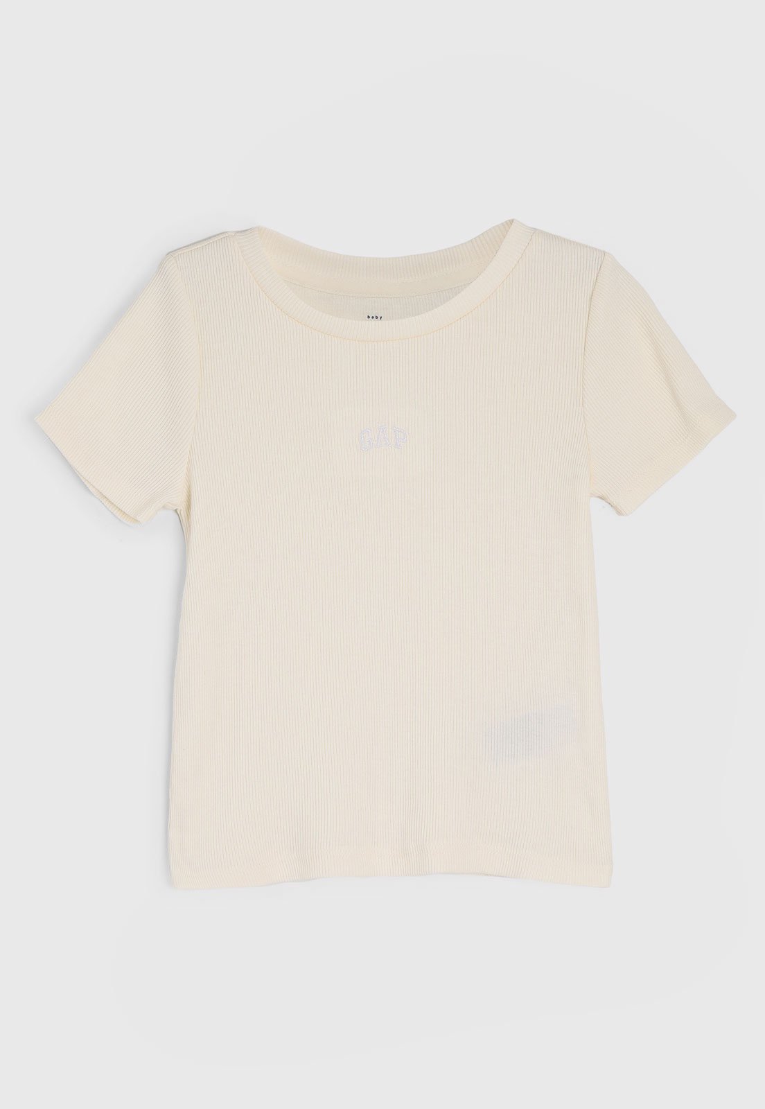 Camiseta Manga Curta GAP Canelada Off-White
