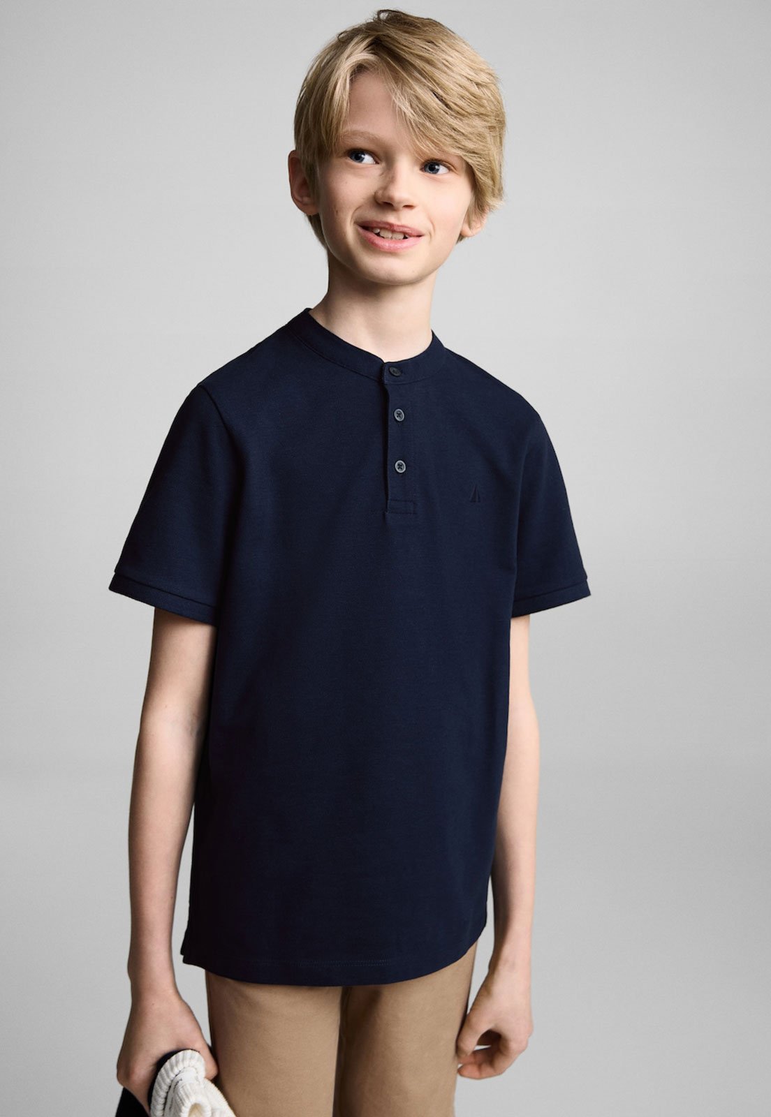 Infantil – Camiseta Manga Curta MANGO Manga Curta Azul-Marinho