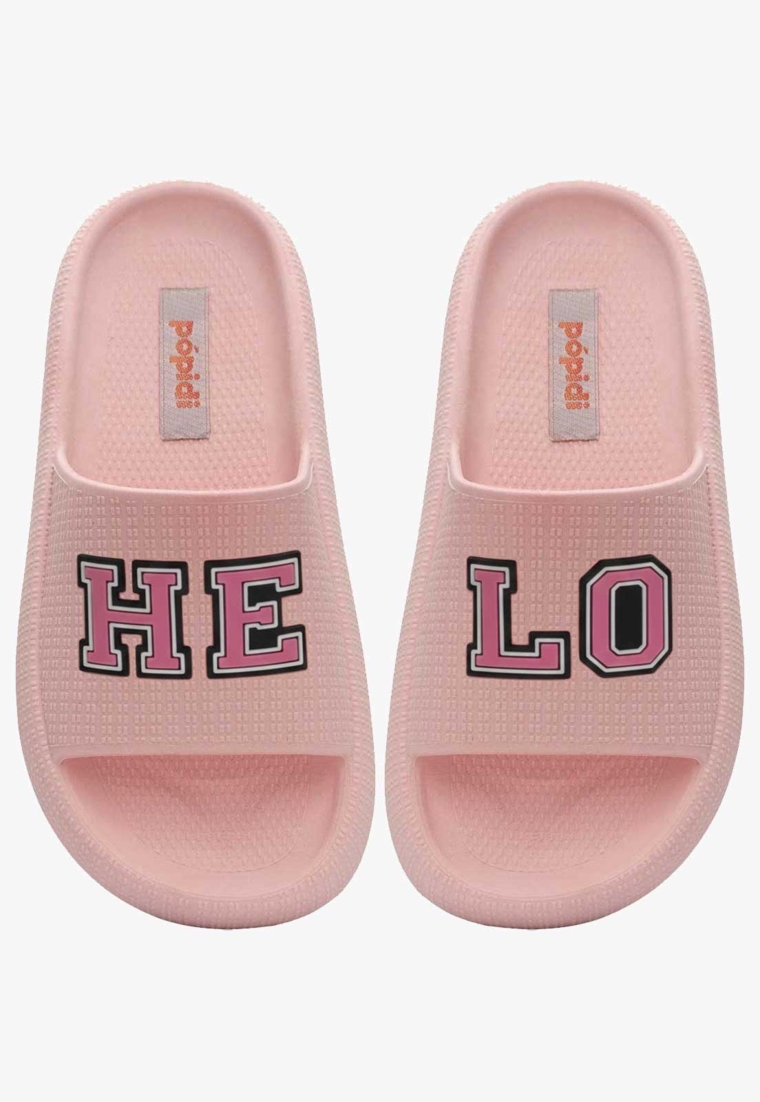 Infantil - Chinelo Pópidi Personalizado HELO Estilo Nuvem Rosa