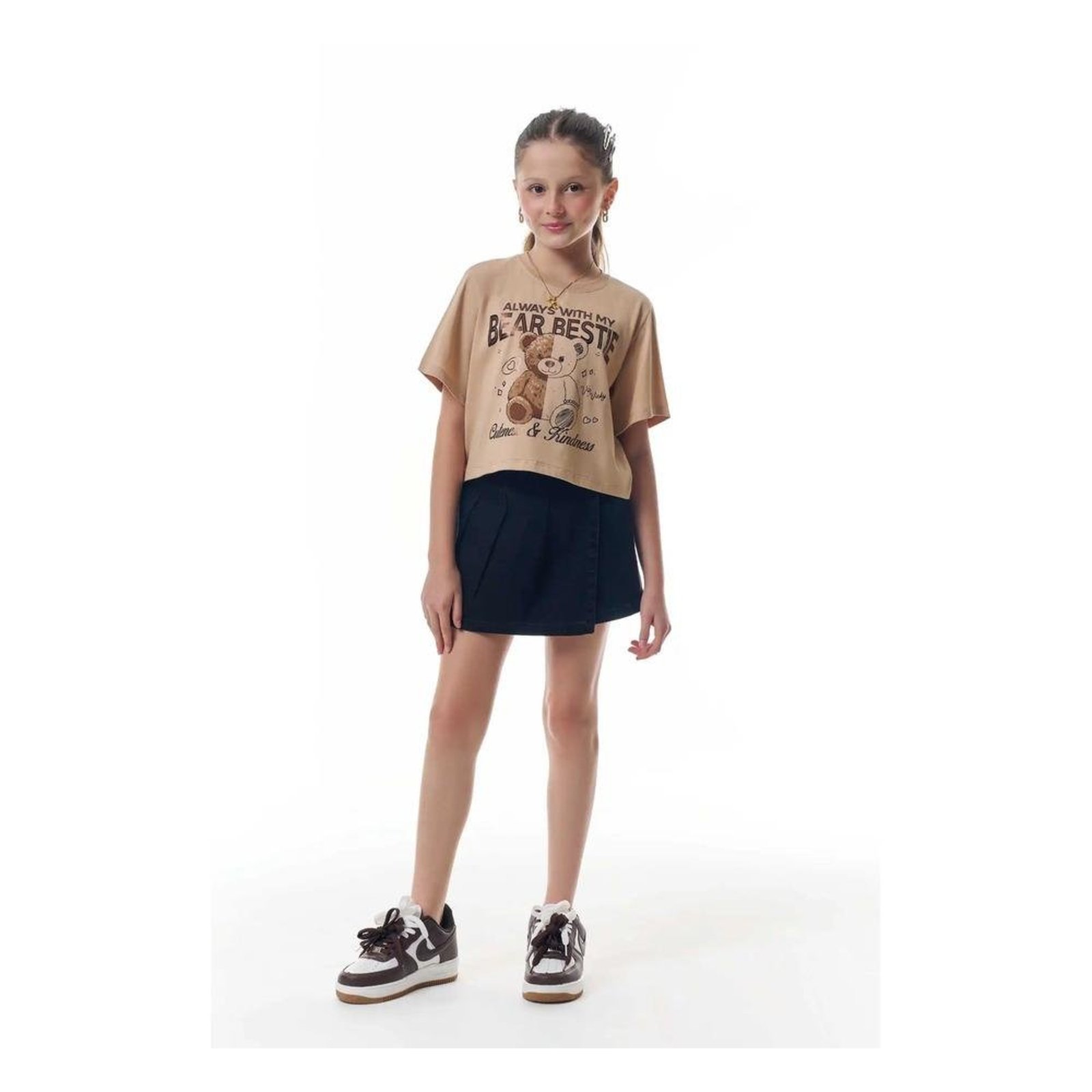 Infantil - Shorts Saia Juvenil Menina Preto Vic&Vicky 14 Preto