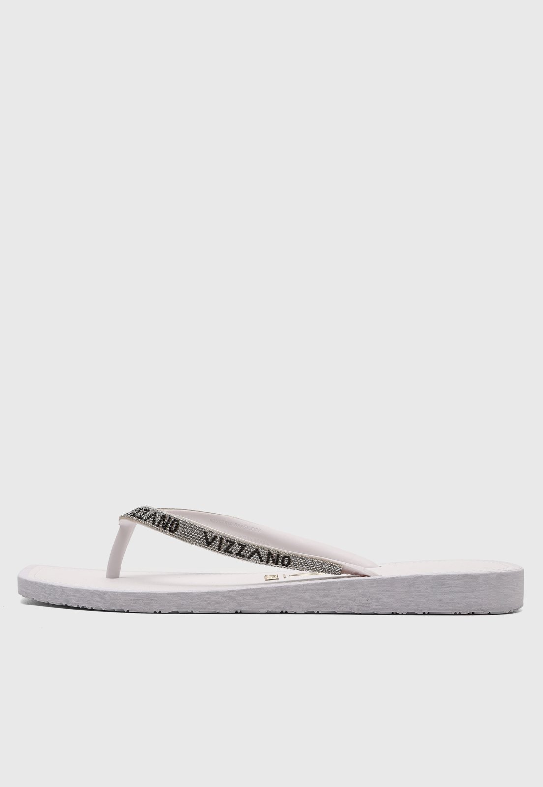 Chinelo Dedo Vizzano Tiras Finas Brilho Branco