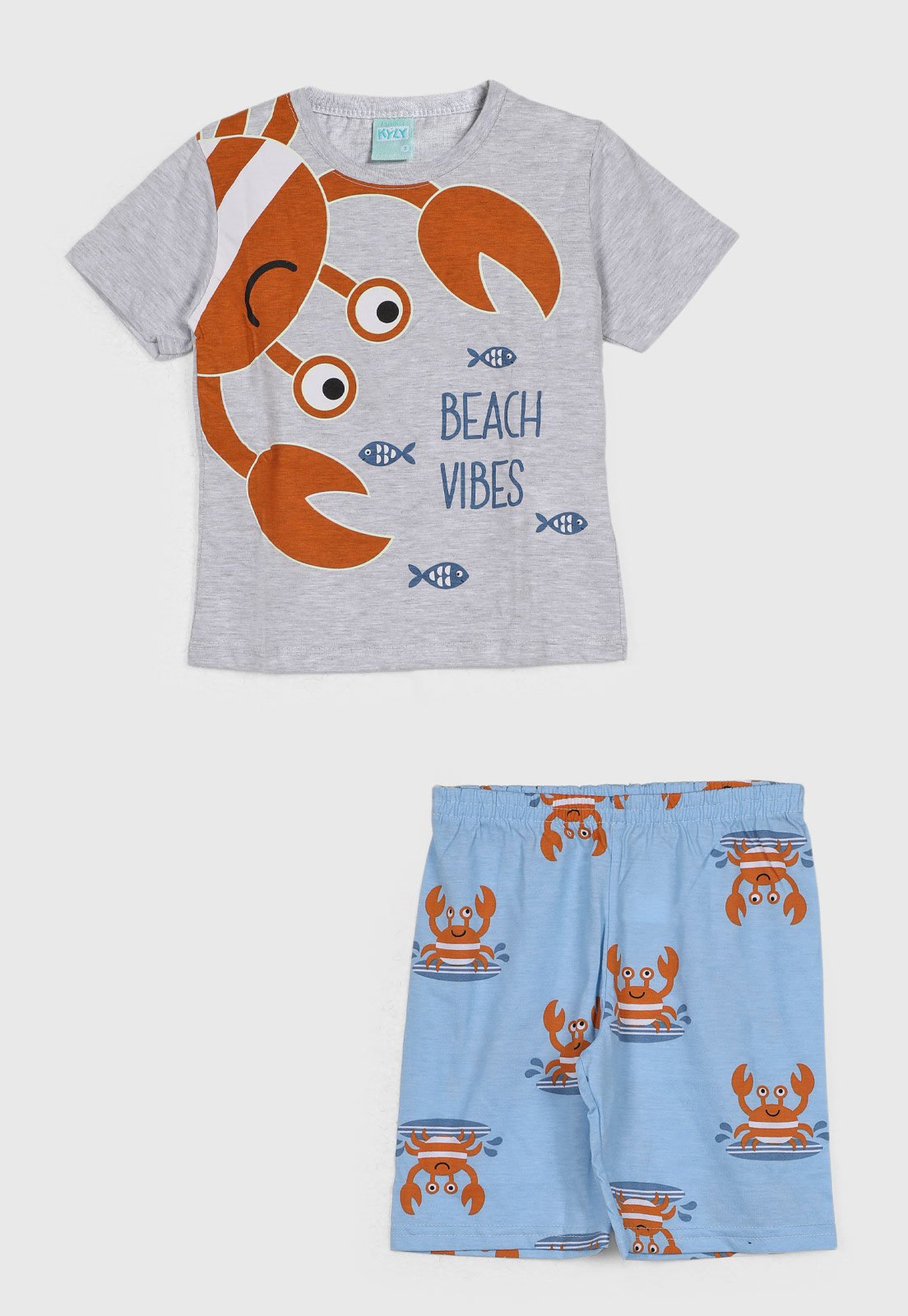 Pijama Kyly Caranguejo Cinza